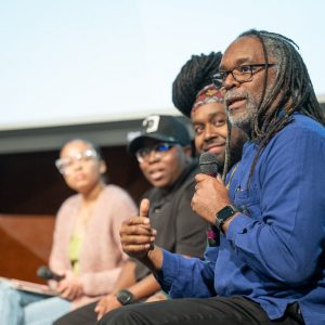 Ray Black speaking at Black History Month event in February 2024