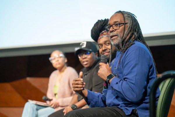 Ray Black speaking at Black History Month event in February 2024